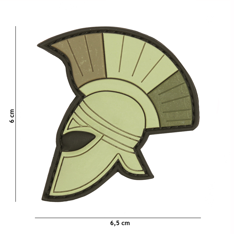 Patch PVC Casque Romain vert