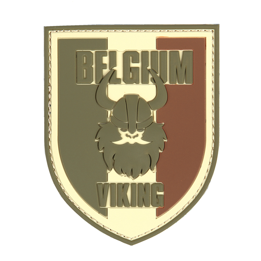 Patch PVC Belgium Viking en brun