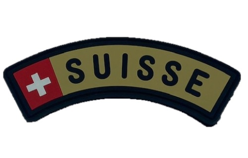 Patch PVC Armée Suisse rouge/beige