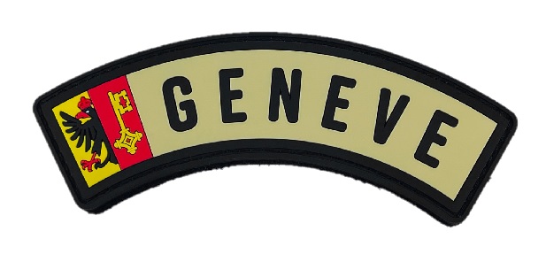 Patch PVC Genève rouge/beige