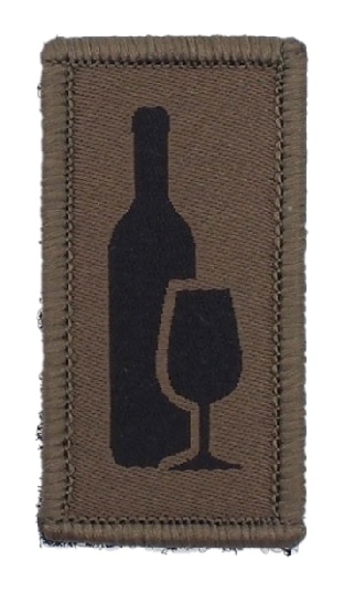 Patch Arme tissu Bouteille et Verre