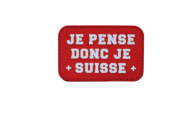 Patch PVC Je pense donc je Suisse