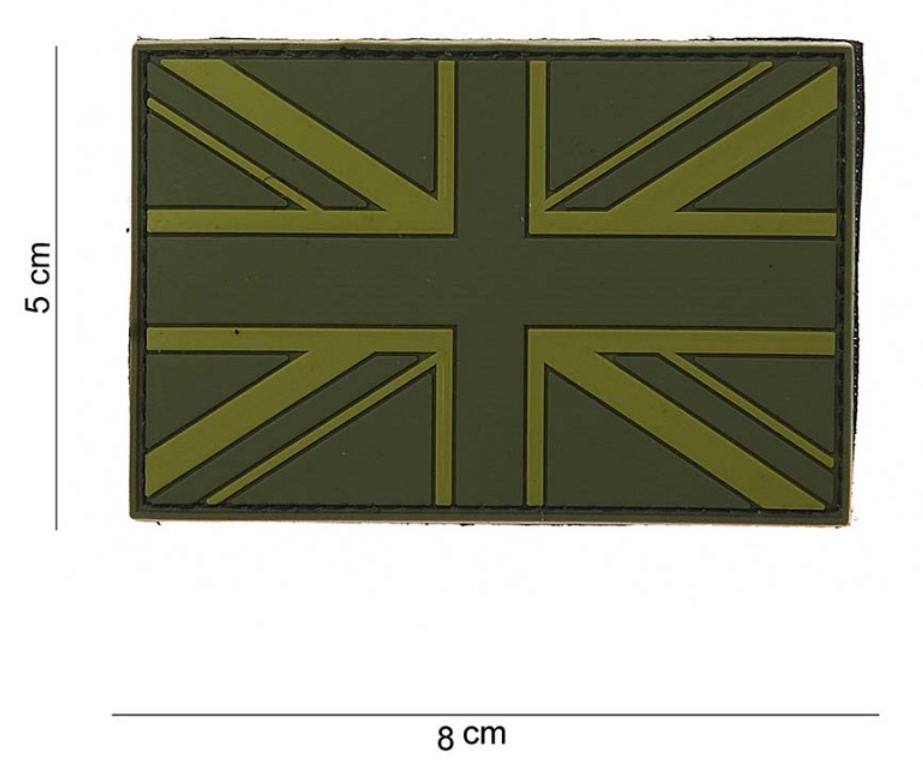 Patch en PVC - Union Jack vert