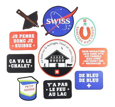 Autocollants pack humour suisse