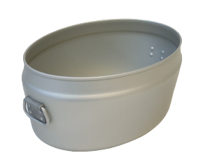 Bac ovale grand en alu 35 x 25 x 15 cm