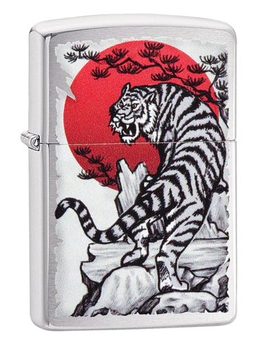 ZIPPO Tigre et soleil rouge